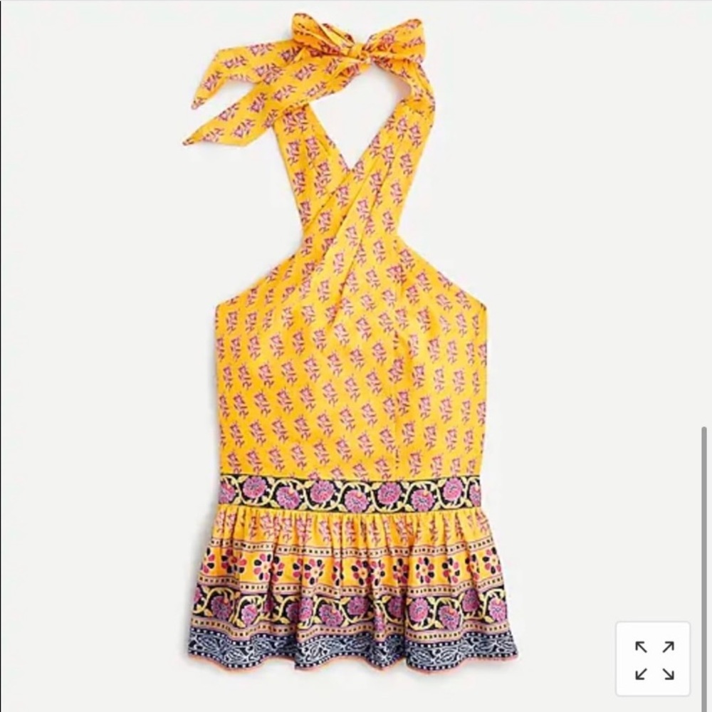 J.Crew Block Print Halter
